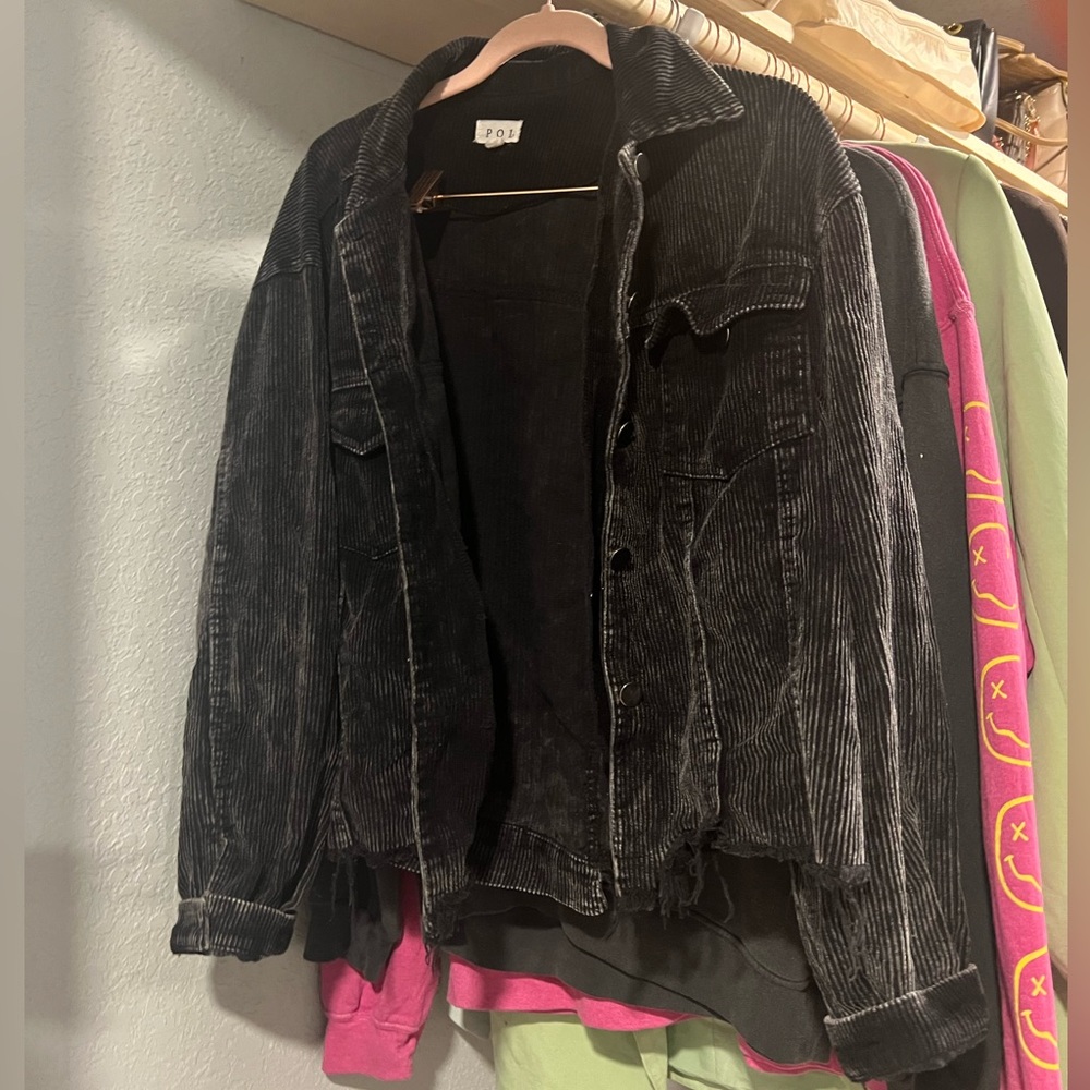 POL Distressed Corduroy Jacket